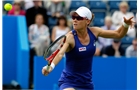 BIRMINGHAM, ENGLAND - JUNE 11: Samantha Stosur of Australia in action against Christina McHale of the USA during day three of the Aegon Classic at the Edgbaston Priory Club on June 11, 2014 in Birmingham, England. (Photo by Paul Thomas/Getty Images)